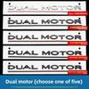 Jcrwk9 3d ABS Chrome Black Red Logo Dual Motor Emblem Letters Car Trunk Badge For Tesla Model Y 3 X S Dual Motor Sticker Accessories