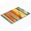 Decorative Glass Cutting and Serving Board Colorful Stripes 80X52 Cm