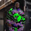 Mens 3D Digital Print Hooded Sweatshirt Jogger Pants Set Sporty Casual Outfit Travel