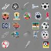 50 Waterproof Football Graffiti Stickers: Creative Cartoon DIY for Skateboards & Luggage