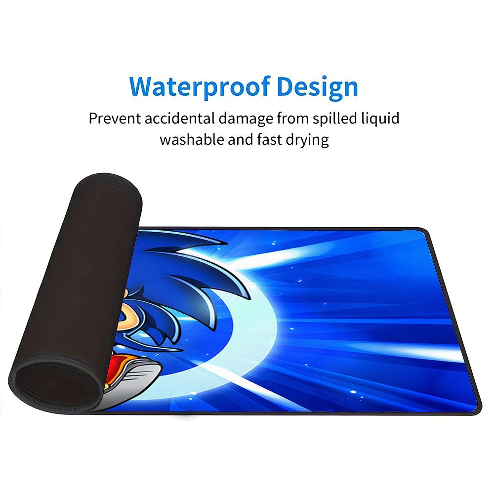 Sonic Adventure Large Gaming Mouse Pad Nonslip Rubber Base Waterproof Desk Mat For Office Pc Laptop