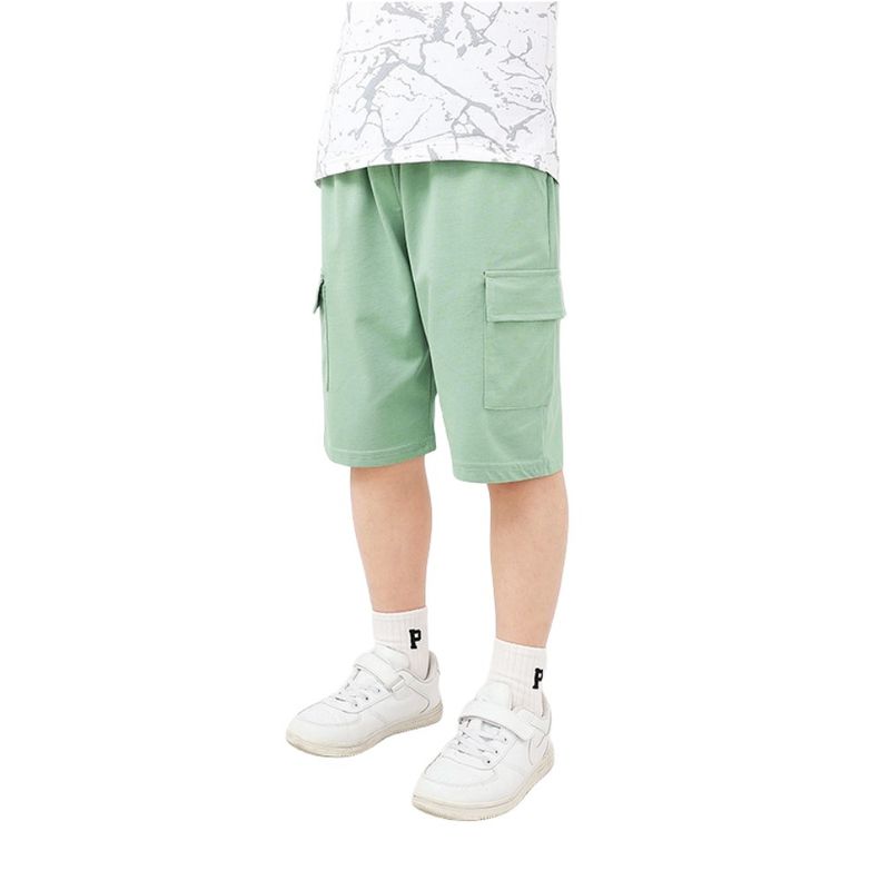 Summer Crawler K-style Kids Pure Color Sports Shorts Children's Quick-Drying Breathable Cargo Pants Girl Mid-Waist Pants