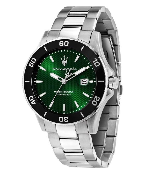 Maserati Montre Homme Competizione Acier Inoxydable Cadran Vert Sunray Quartz R8853100038 100M