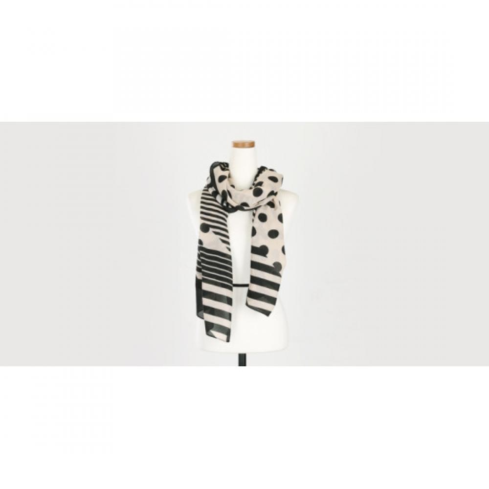 Shop   Women Dot Fashion Long Scarf Ivory Drn Wsc 0774