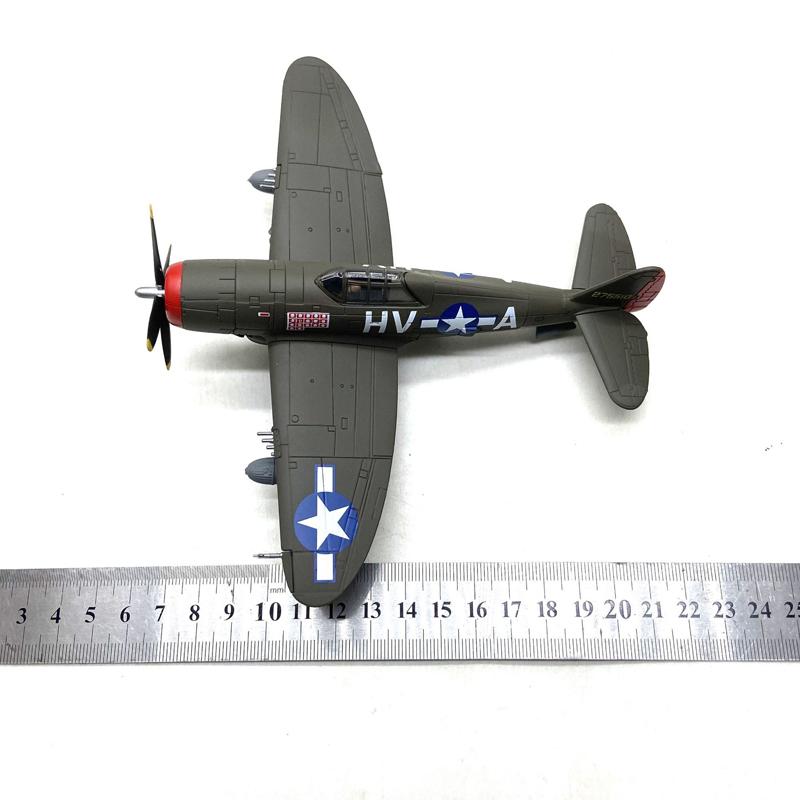 Modellino di Aeroplano Militare in Metallo pressofuso Scala 1/72 Caccia Americano P-47 Thunderbolt Collezionabile Regalo