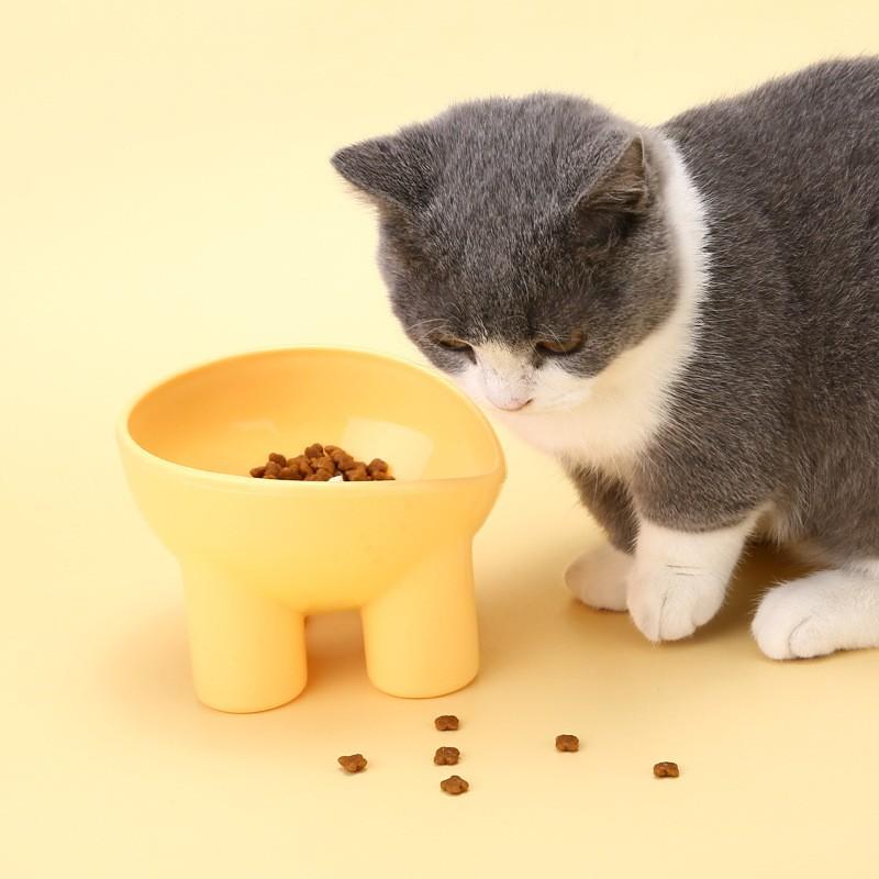 Pet High-legged Neck Protector Cat Bowl Water Bowl Pet Feeding Bowl Puppy Cat Food Bowl Inclined Pet Bowl Cat Supplies
