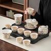 Dunhuang Cultural White Porcelain Kung Fu Tea Set