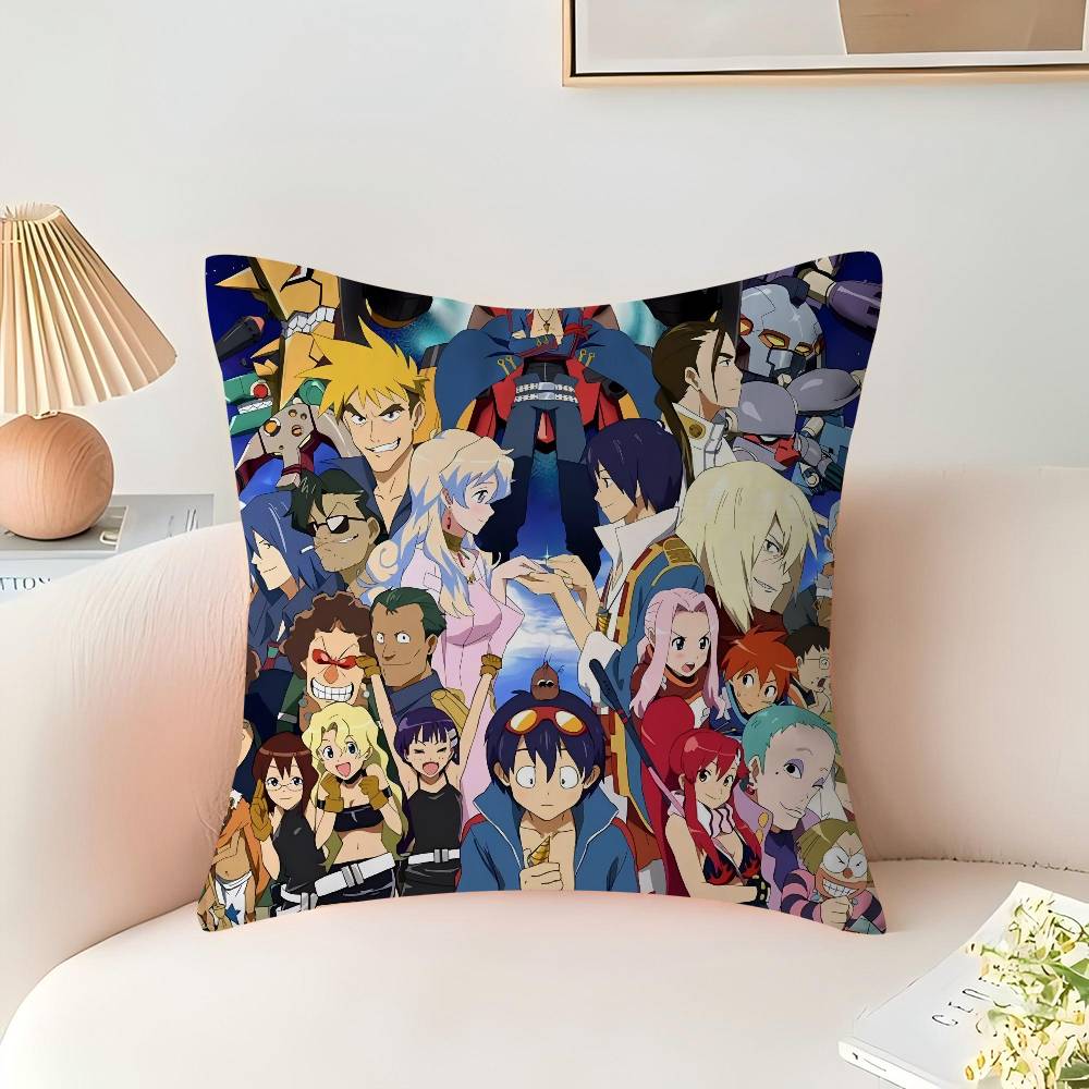 Anime G-Gurren Lagann Kissenbezug Zoll Bauernhausdekor Heim Überwurfkissenbezüge für Couchdekorationen
