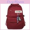 Letter Lightweight Nylon Student Backpack With Zipper Closure For High School And College Daily Use