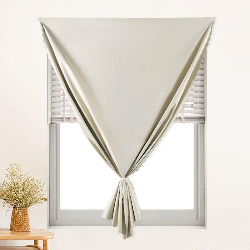 Easy-Install Blackout Curtain with Velcro for Bedroom & Balcony - Heat Insulation & Sun Protection