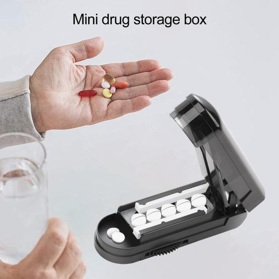 Pill Cutter Medicine Splitter with Sharp Blade Adjustable Design Compact Portable