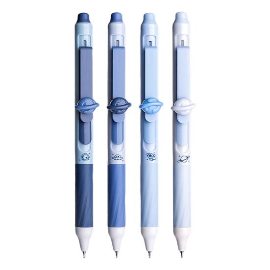 4 Pcs Retractable Erasable Gel Pens 0.5mm Fine Point Blue/Black Ink Refillable Ballpoint Pens for Office School Supplies