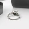 ZHOUYANG Love Heart Rings For Women Wedding jewellery Purple Zircon Black Gold Engagement Gifts Jewelry R110