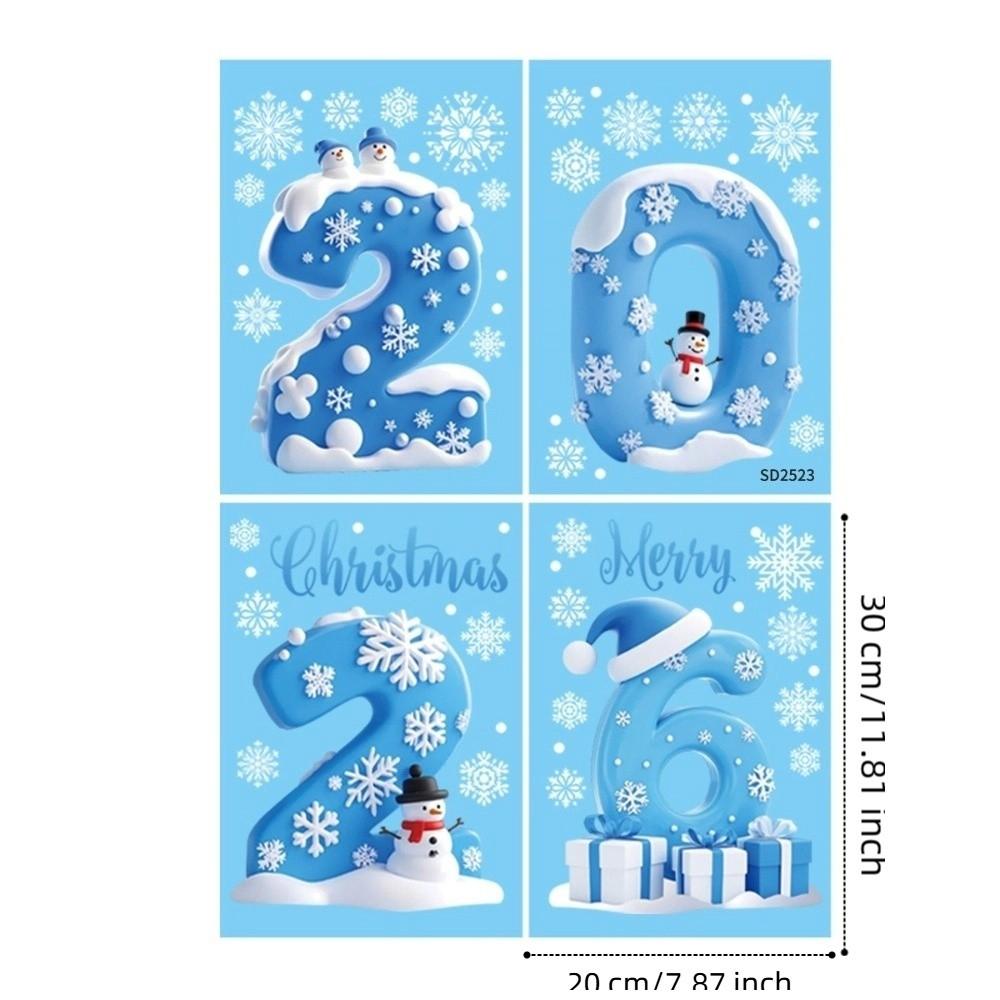 Statická přilnavá vánoční skleněná nálepka Skleněná nálepka Statické nálepky Vánoční okenní nálepky Okenní dekorace