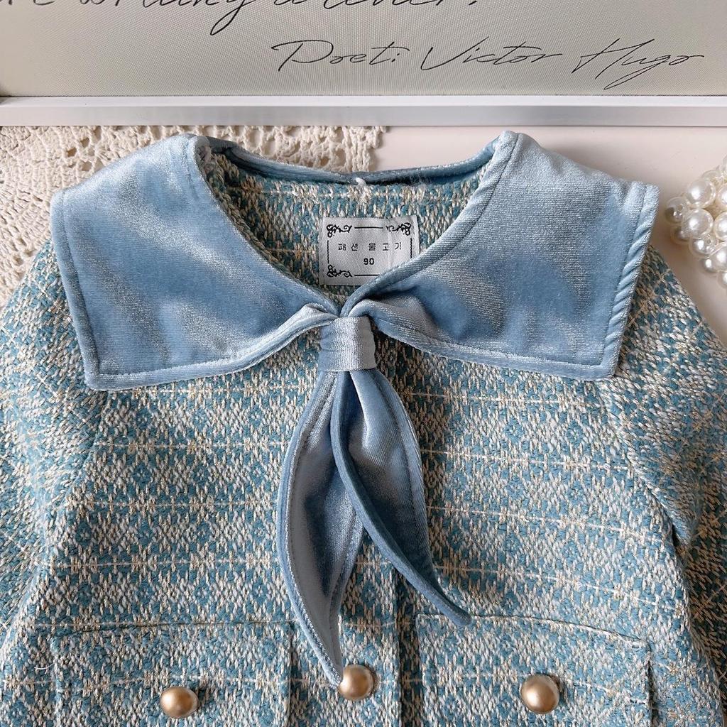 Schicker Windmantel & Plisseerock-Set für kleine Mädchen - Frühling/Herbst