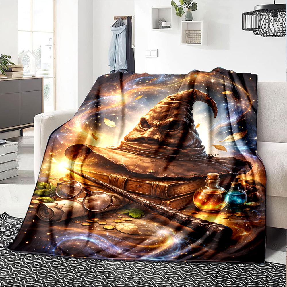 1pc Hogwarts9 Blanket, Gift, for Men and Women, Soft Blanket, Good for Sofa Bed Couch Travel, Lightweight Flannel Blanket