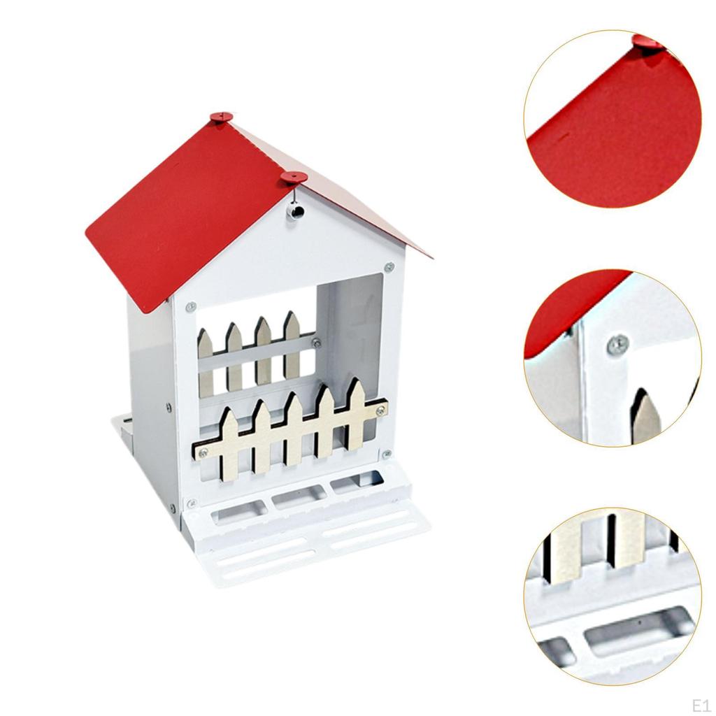 Hanging Bird Feeder Feeding Station House Shaped Wild Automatic Hummingbird