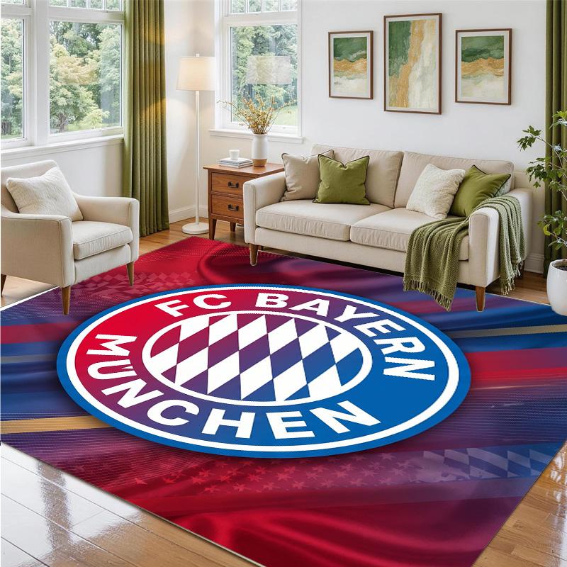 Tapis Velours Cristal Design Bayern Munich Tapis Décoratif Doux pour Chambre à Coucher Entrée