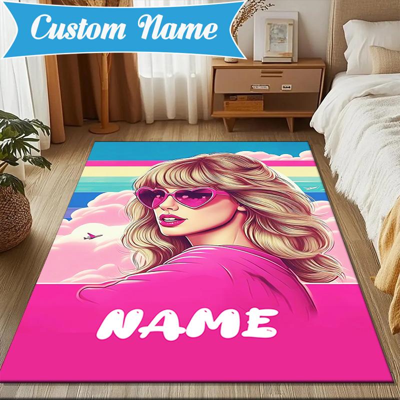 Custom Name Top singer Taylor Rug Game Carpet, Floor Mat for Bedroom Living Room Entryway Rug, Home Decor Idea Gift for Christmas birthday