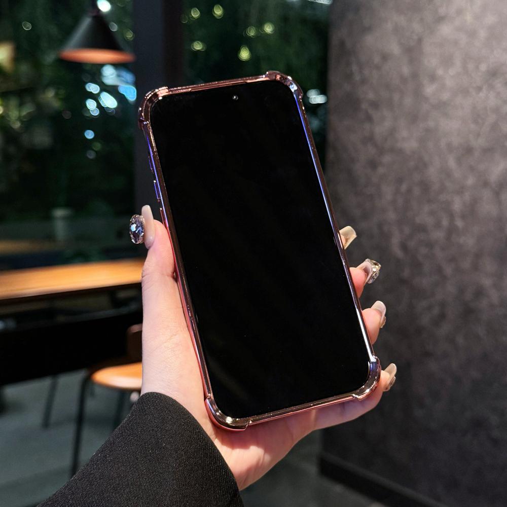 KEYSION Gradient Glitter Magnetic Phone Case for MagSafe for iPhone 17 Pro Max 17 Air Makeup Mirror Ring Stand Shockproof Cover