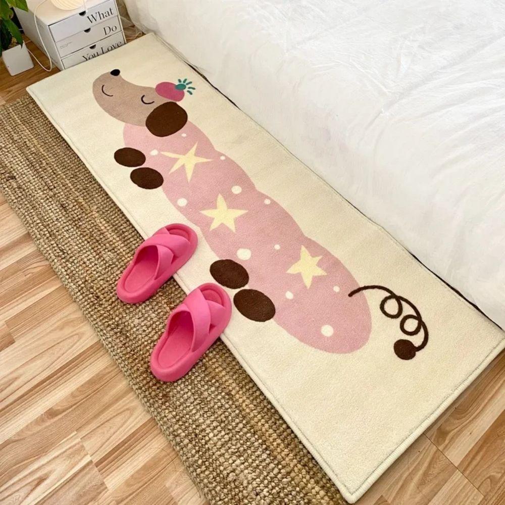 

VIKAMA Cartoon Cute Pet Bedside Carpet Waterproof Anti-Fouling Anti-Static Living Room Bedroom Home Decoration Carpet 50X160CM(1.6X5.3FT)
