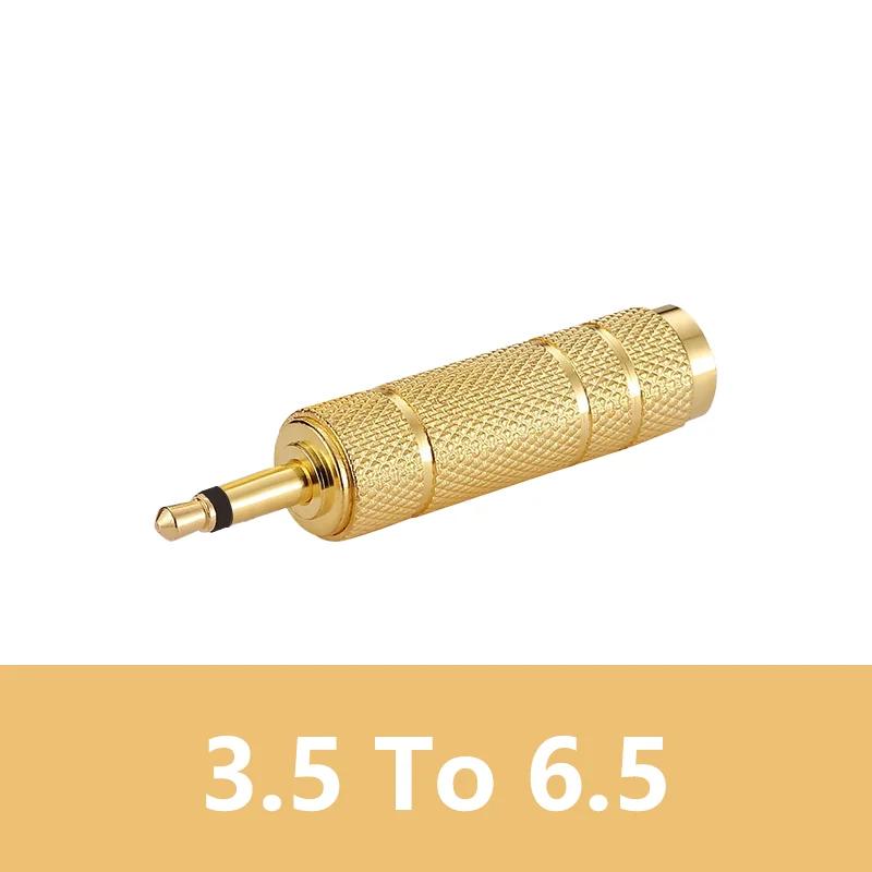 6 35 mm Male to 3 5 mm Female Headphone Adapter Wear-resistant Jack Converter Audio Plug Golden Process Power Amplifier
