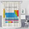 Periodic Table of Elements Shower Curtain Waterproof Home Hotel Bath Screen Bathroom Bathtub Toilet Educational Decorative Drape