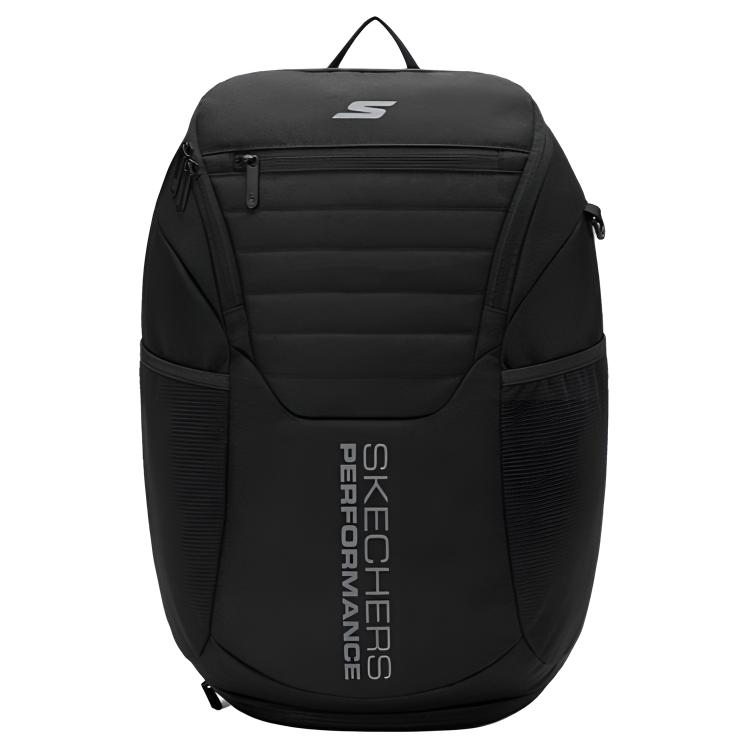 Skechers 35L Lightweight Large Capacity Fabric Backpack Unisex Backpack Carbon-Black P425U090-0018 Carbon Black