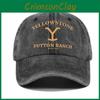 Yellow Stone Letter Embroidery Cotton Baseball Cap With Yellowstone Theme And Adjustable Fit For Men And Women