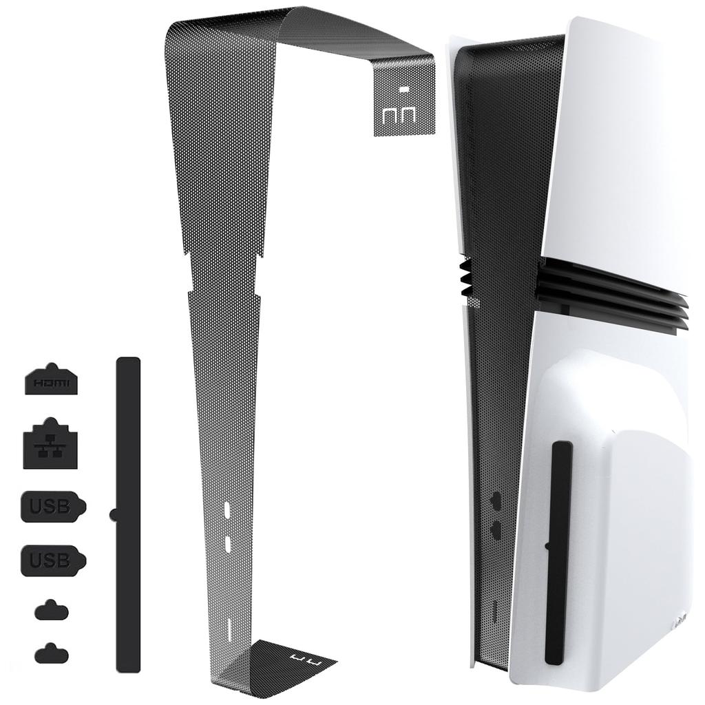 Includes dust catcher for the new PS5 fan dust silicone dust plug dust breathable and USB cap Pro, filter, set, cover, ventilation, (long strip)