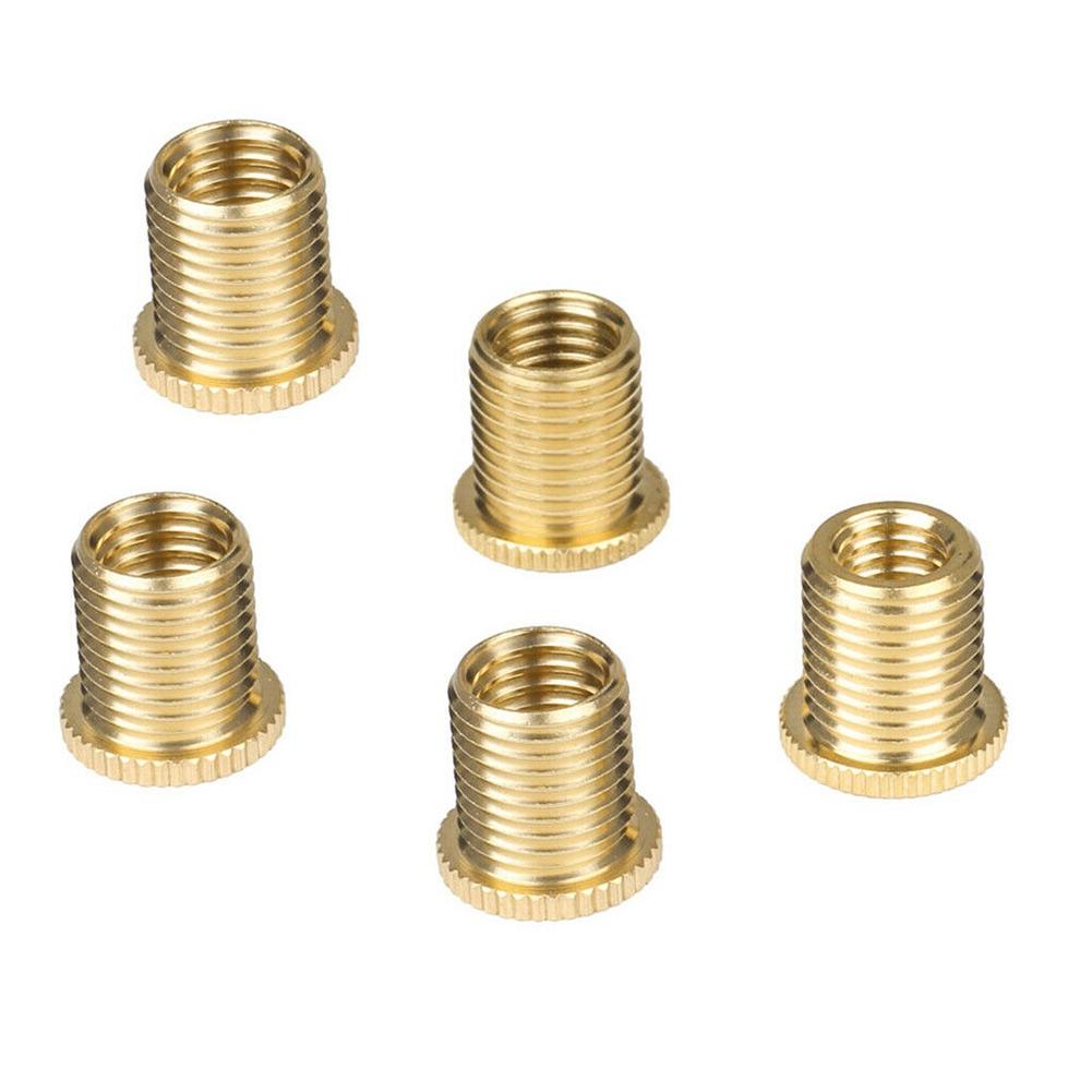 Gold 5Pc Gear Shift Knob Thread Adapter Nut Insert Kit M10x1 25 M10x1 5 M8x1 25