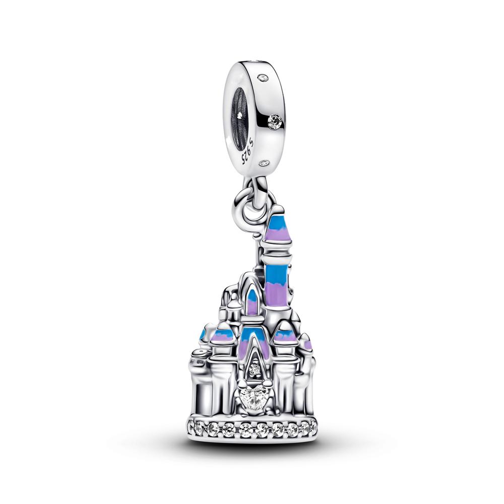 Miniso Disney Flower Fairy Castle Bow Charm Silver 925 Fine Jewelry For Women Original Bracelet Beads New