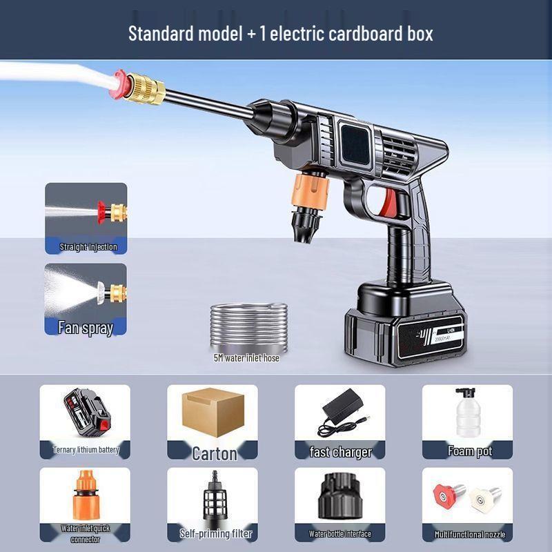 

Portable German Cordless Car Washer: High-Pressure Rechargeable Water Gun with Lithium Battery for Household & Commercial Use Two Batteries 24000mAh High Water Pressure