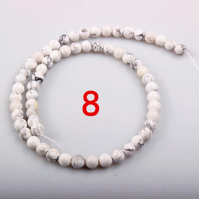 Koni Natural White Turquoise Round Beads for DIY Jewelry Accessories