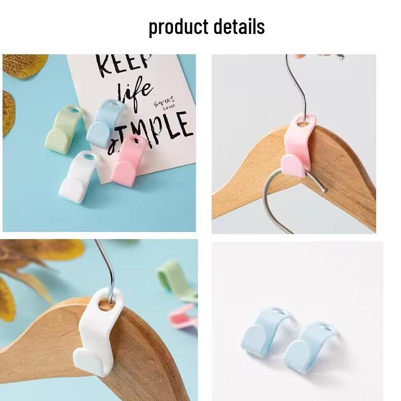 

Fashion Clothes & Hat Stackable Hanger Connector Hooks - Multi-Layer Storage Buckles