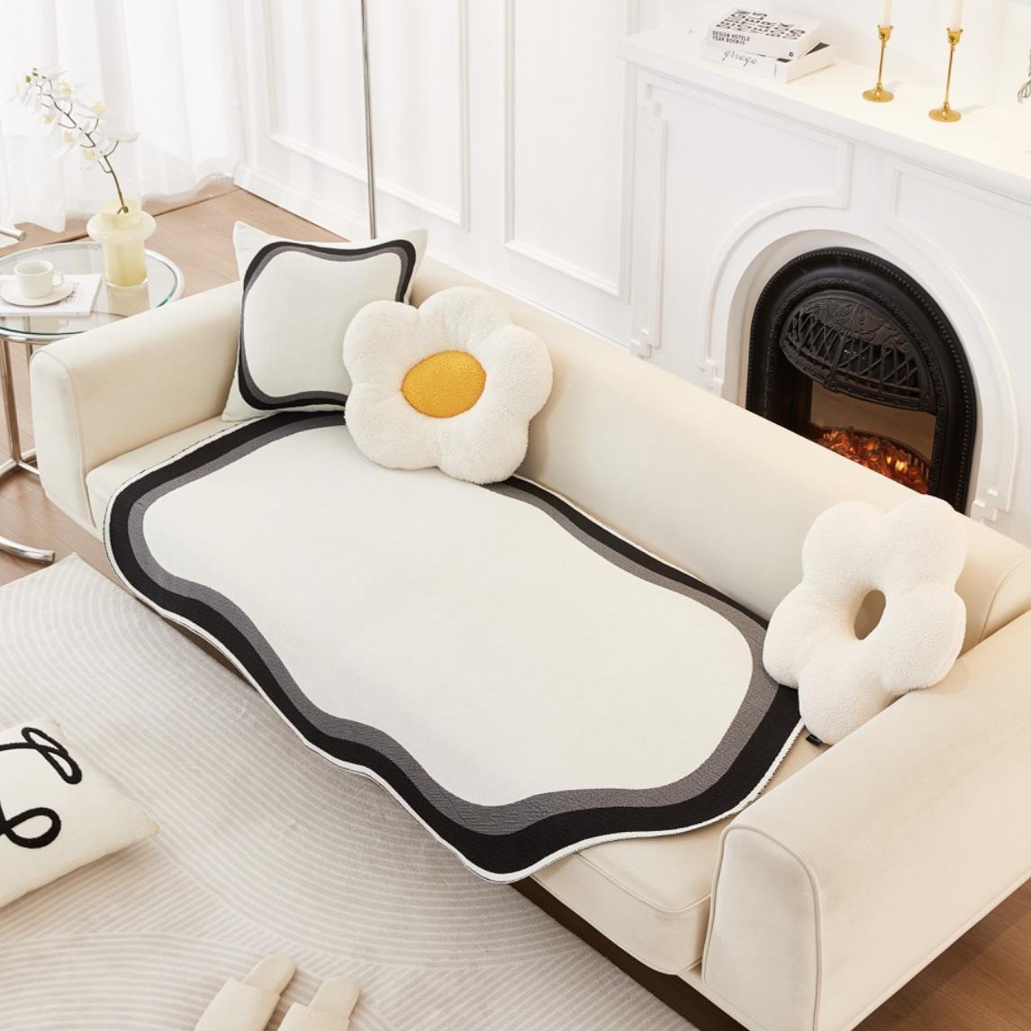 

Irregular Shaped Sofa Cushion Non-Slip Nordic Cloud Tofu Block Universal Four Seasons Cover 70*70cm