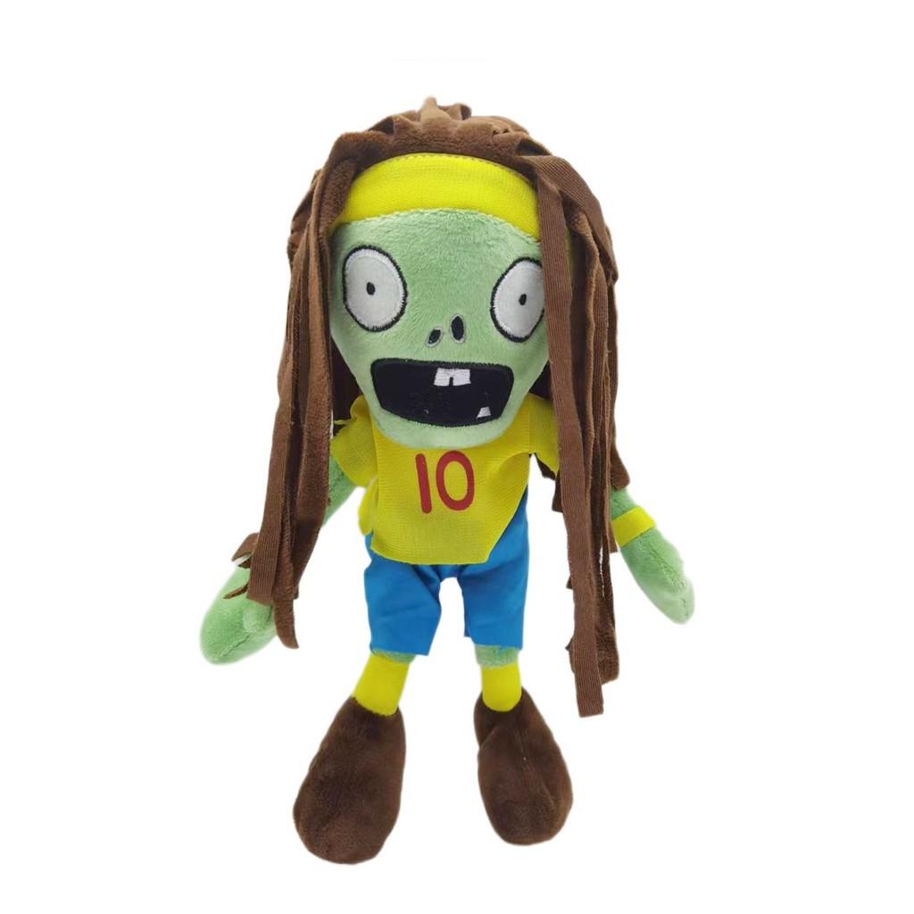 Plants Vs Zombies Sports Newspaper Roadblock Iron Bucket Zombie Plush Toy Doll For Kids And Collectors