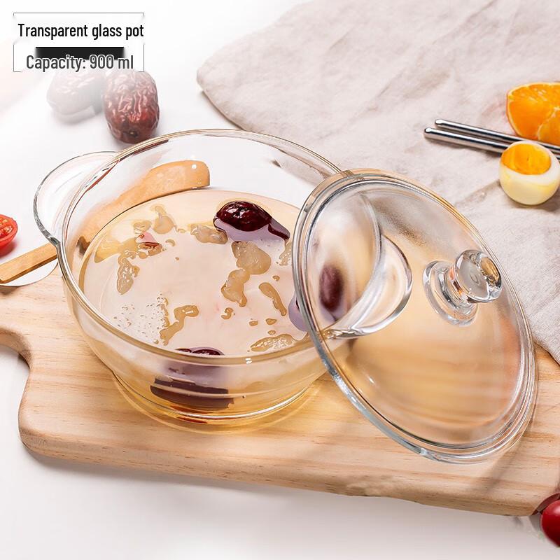 Korean Ins Style Glass Noodle Bowl with Lid