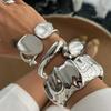 Ingemark 6 Styles Exaggerated Smooth Water Drop Chunky Open Cuff Bangles Women Punk Arm Bracelet Banquet Steampunk Jewelry Men