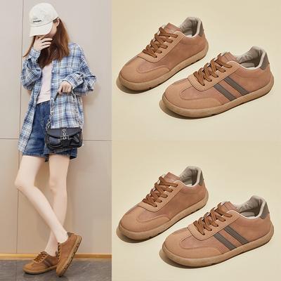 Damenschuhe Neue Mode Freizeitschuhe College-Stil Weite Zehenpartie Weiche Bequeme Flache Schuhe Outdoor Casual Sportschuhe
