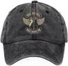 Rock And Roll Will Never Die Guitar Print Denim Hat Baseball Caps For Unisex Women Adjustable Unisex Cowboy Hats One Size
