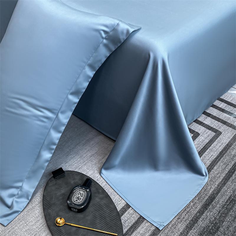 Nové bavlněné prostěradlo s hustotou 100 vláken, jednobarevné, s vysokým počtem vláken, husté, celobavlněné, lehce luxusní prostěradlo, studentská kolej, jednolůžkové, dvoulůžkové, sada