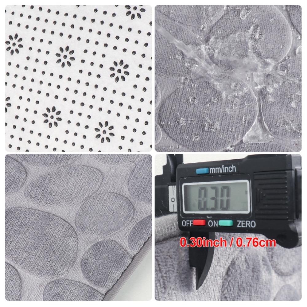 Non-slip Bath Mat Cobblestone Bathroom Rug NEW Durable Corner Mat