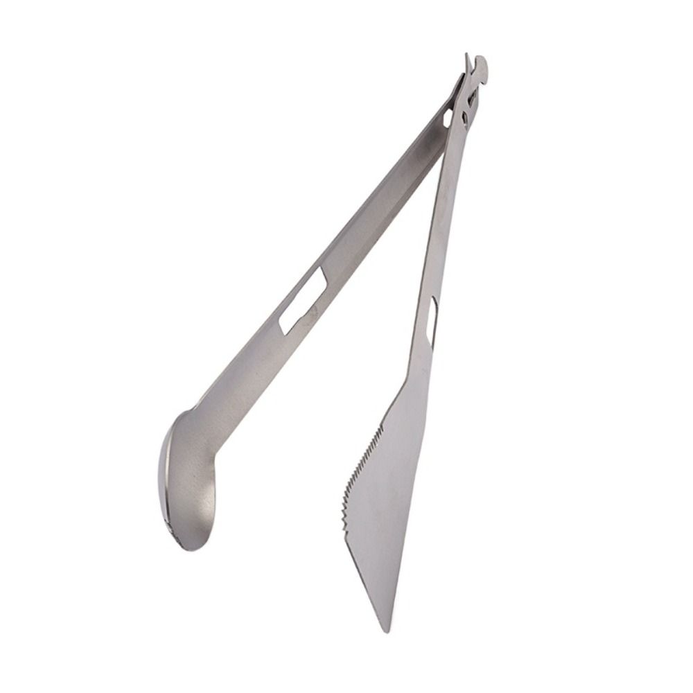 BBQ Camping Cooking Utensils Titanium Outdoor Cooking Serving Tongs Hiking
