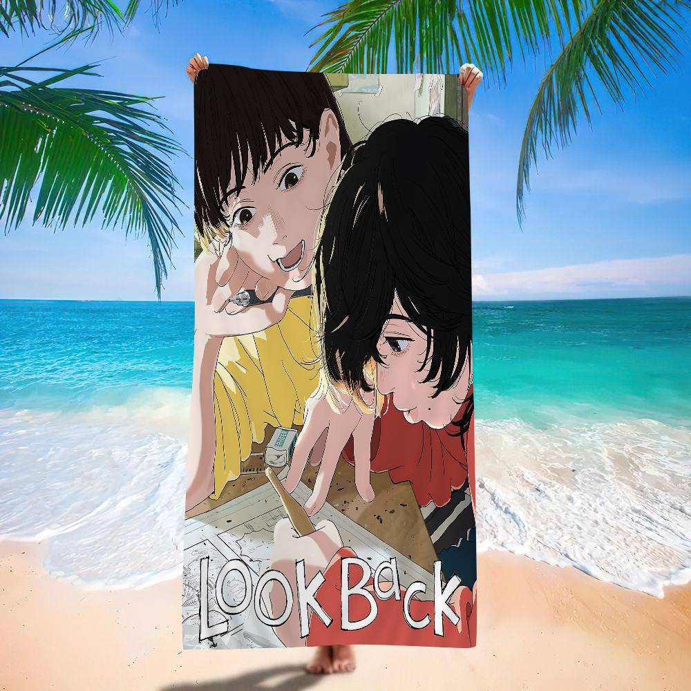 Anime Look Back Microfiber Printed Beach Towel Mountain Climbing Yoga Beach Swimming Running Absorbent Soft Towel