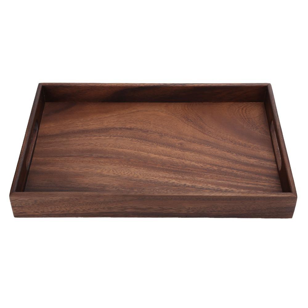 Flat Rectangular Tea Tray Polished Coffee Serving Tray Moisture Proof Breakfast Tray Tea Room