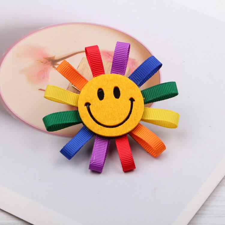Colorful Sunflower Hair Clips for Children - Korean Style Handmade Accessories