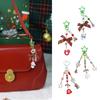 Bowknot Acrylic Phone Charm Straps Elegant Beaded Bowknot Phone Charm with Christmas Charm for Backpacks Purses