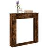 Smoked Oak Fireplace Surround 100x20x100 Cm Engineered Wood