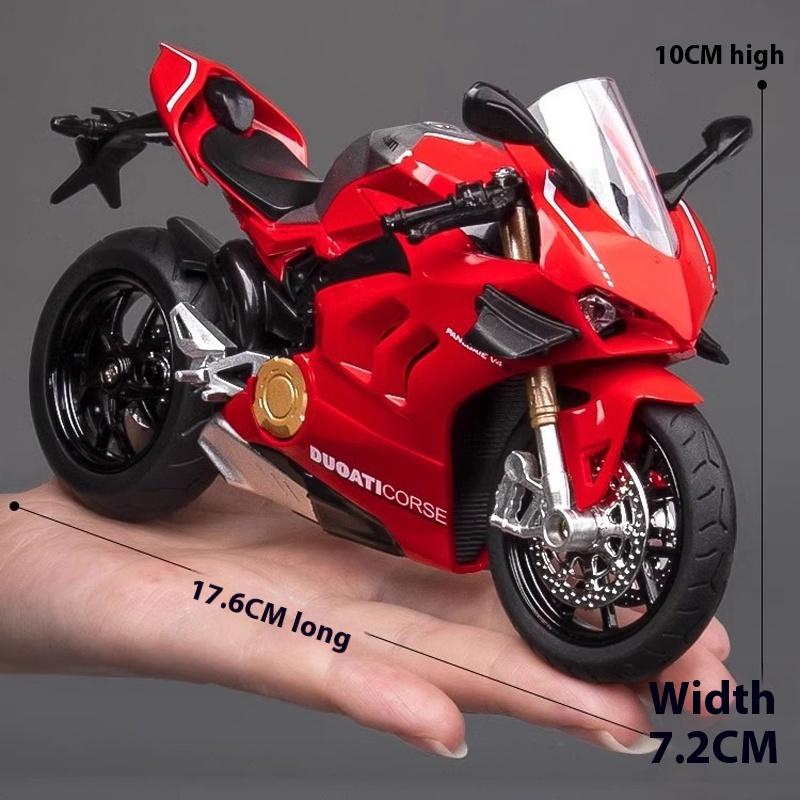 1/12 Ducati Panigale V4S Model Alloy Motorcycle Diecast Computer Desktop Ornaments Trendy Display Gift for Friend Kids Toys